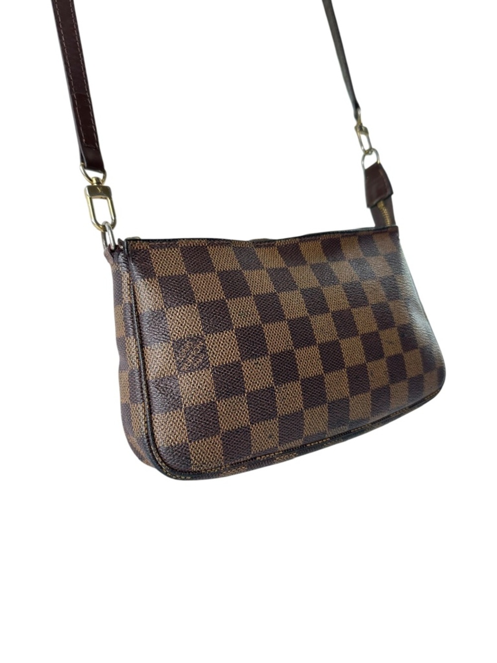 Vintage LOUIS VUITTON Damier Ebene Pochette Accessoires Shoulder Bag Crossbody
